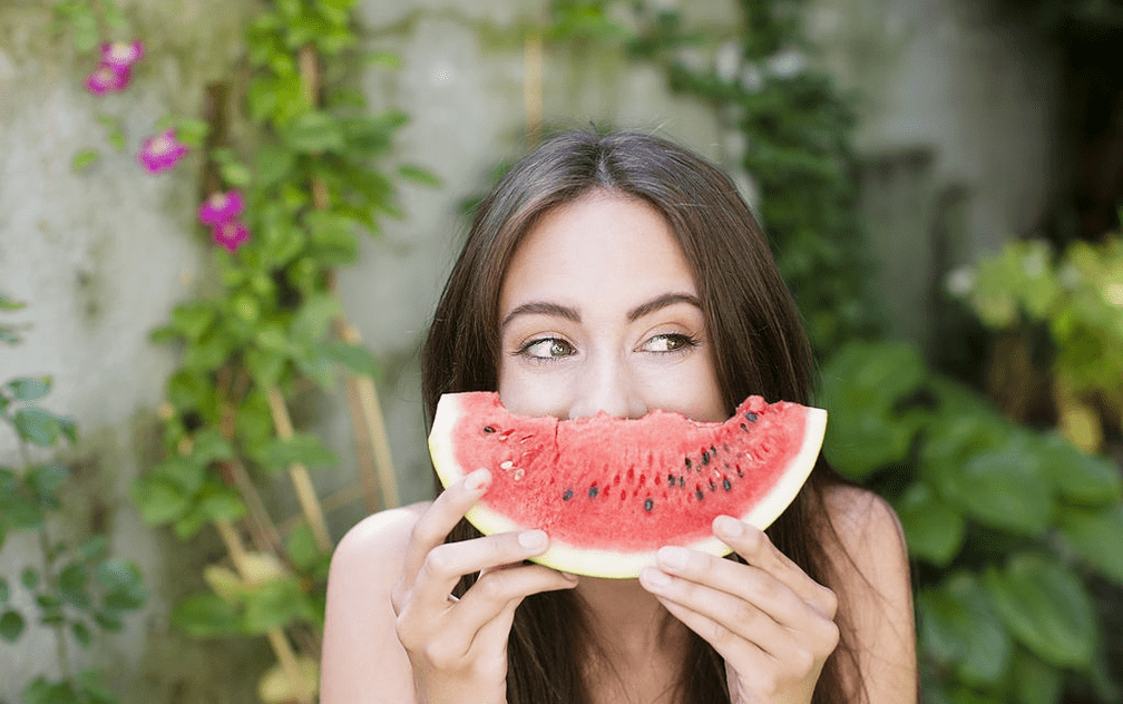 Layout aus der Ernährung für Wassermelone